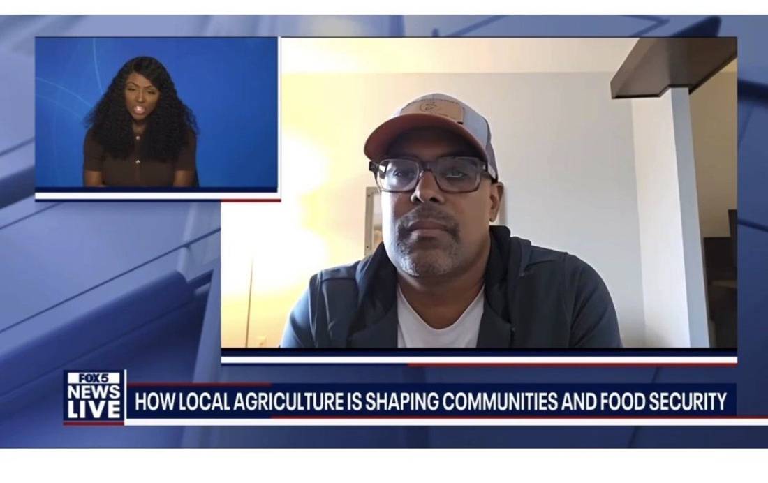 FOX 5 News Live segment titled How Local Agriculture Is Shaping Communities and Food Security