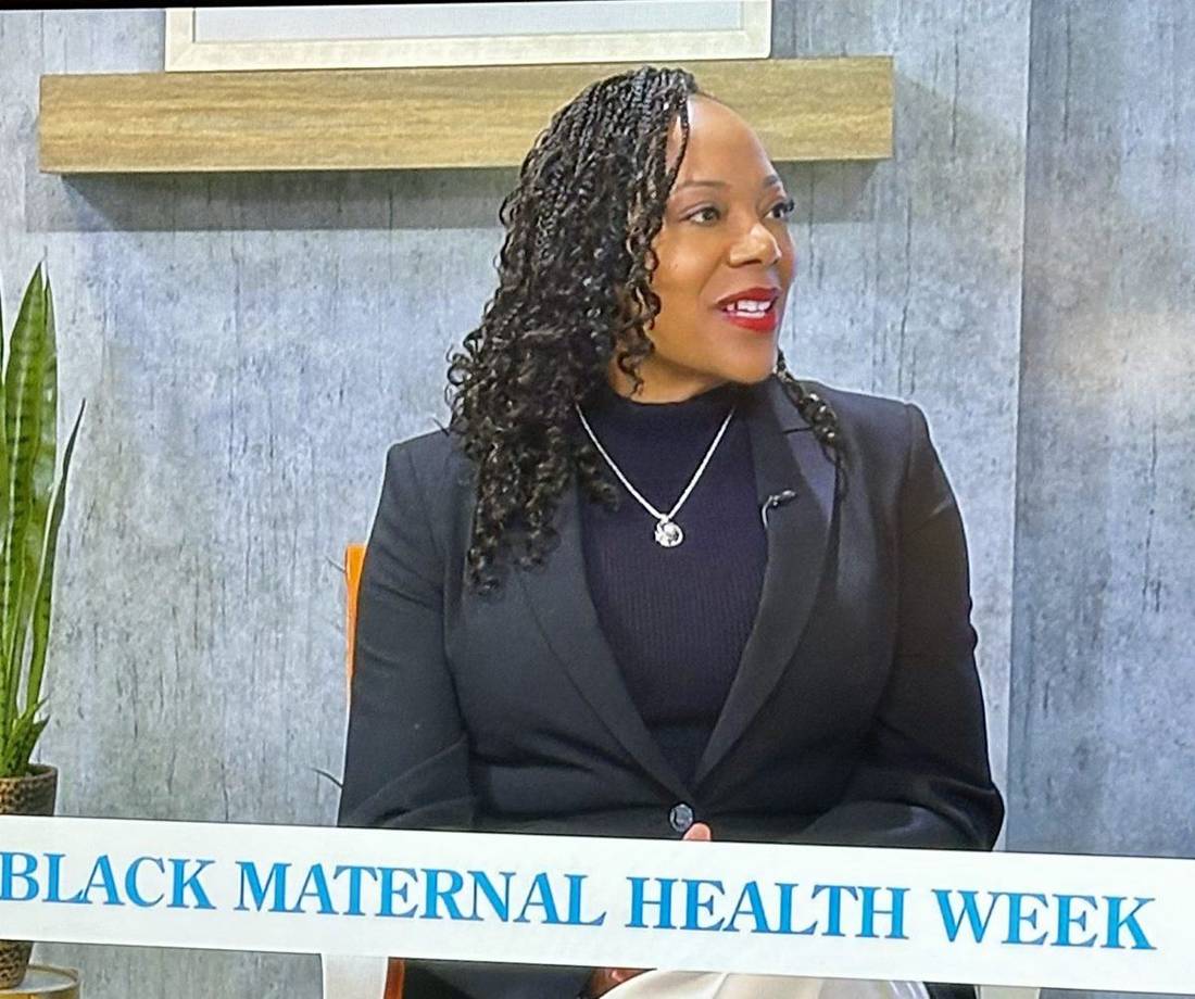 Health expert on air during a Black Maternal Health Week segment